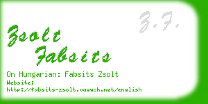 zsolt fabsits business card